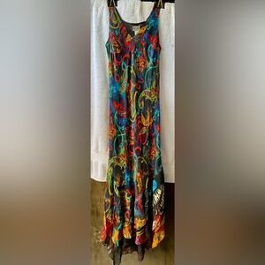 Chico's Sleeveless Red and Blue Maxi Sundress